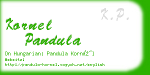 kornel pandula business card